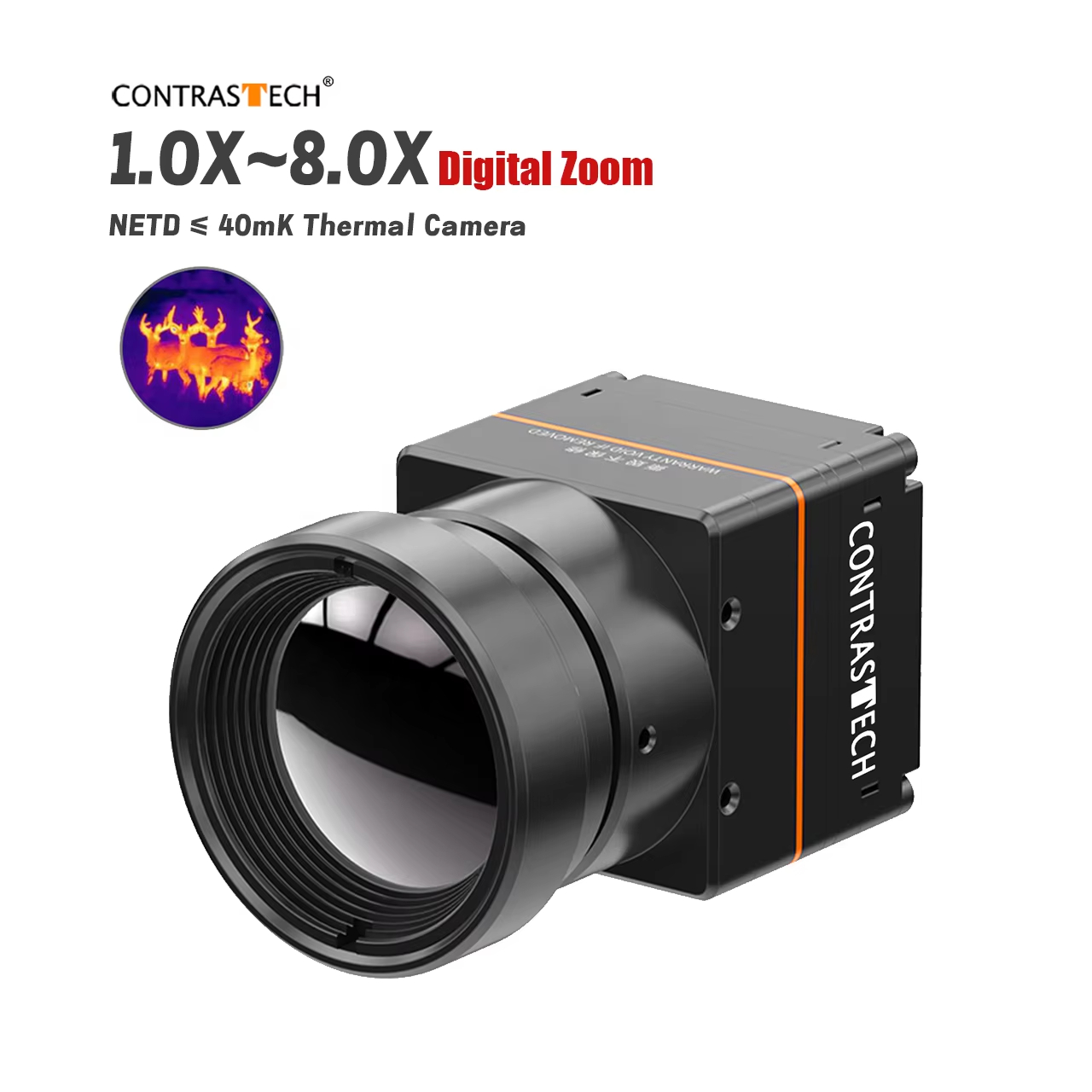 Drone Camera Mount - 1-8X التكبير الرقمي 640x512 كاميرا حرارية