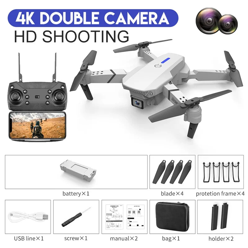 طائرة بدون طيار E88 ProIntelli - مراجعة Drone Camera Hd وسعره