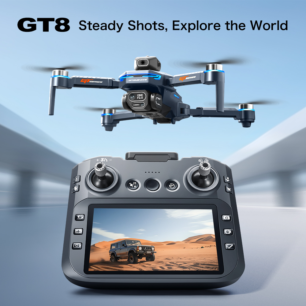 طائرة بدون طيار GT8 لتجنب العو - مراجعة Drone Camera Hd وسعره